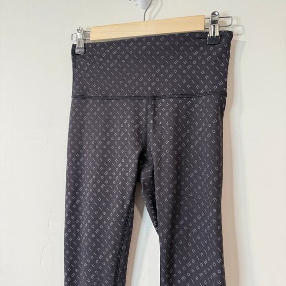Lululemon Wunder Train High-Rise Tight Leggings Allover Print Black Grey 6 - Picture 3 of 10